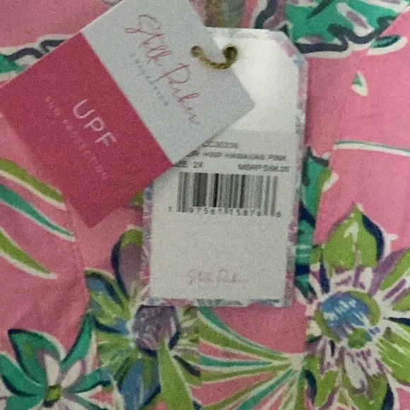 Tropical Pink and Green Mini Dress - Picture 4 of 5